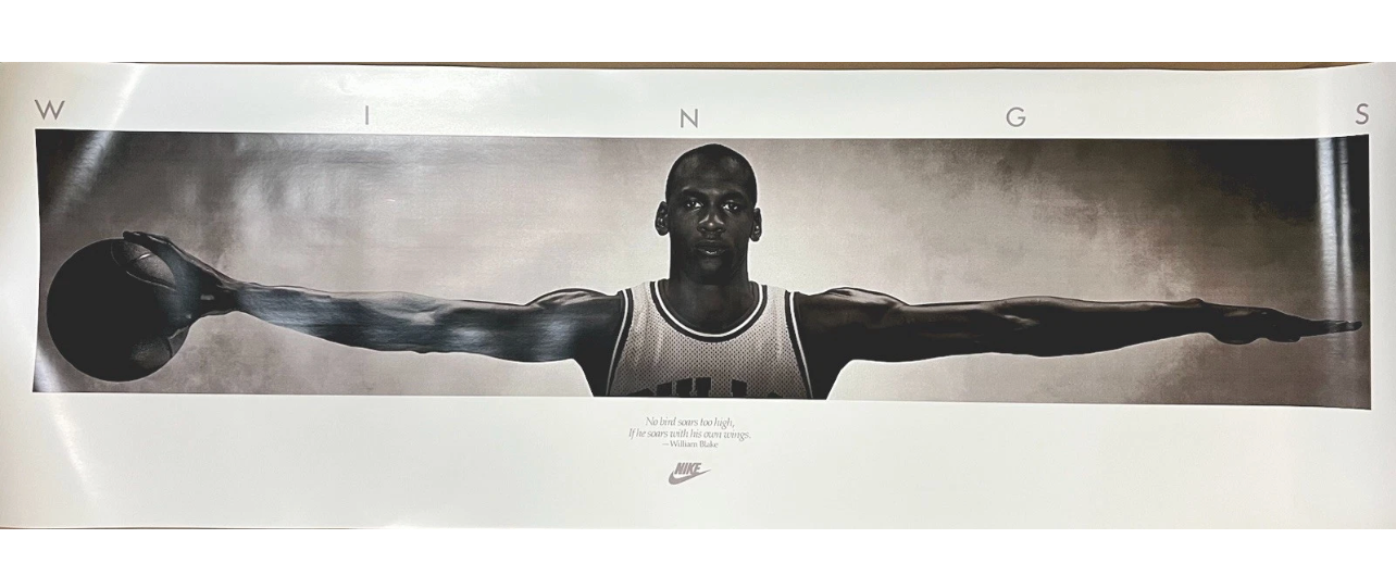 New Michael Jordan Nike Wings Poster Size 24”X72” Print (2ftx6ft)