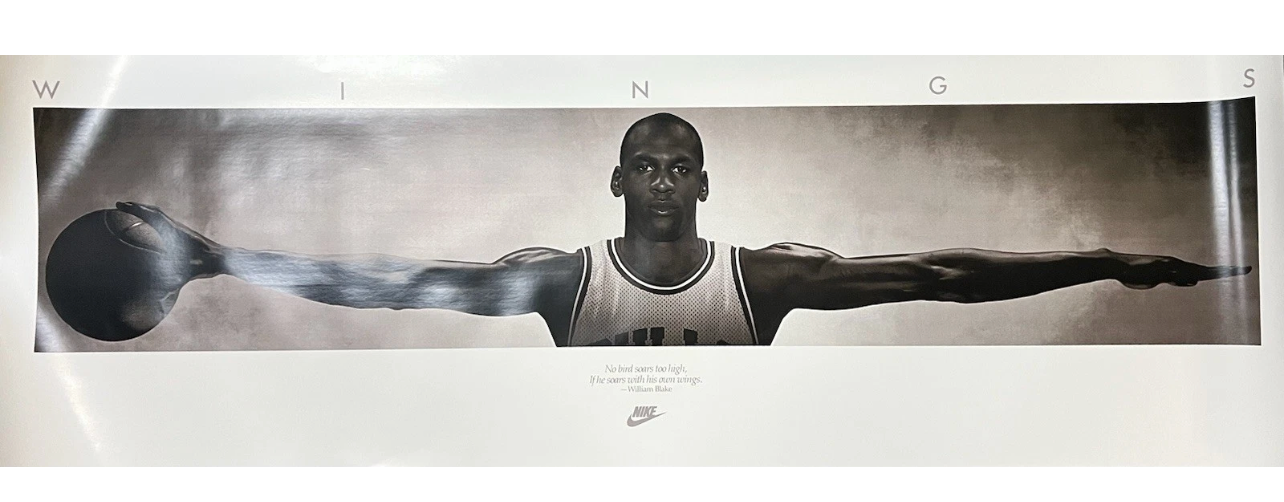 New Michael Jordan Nike Wings Poster Size 24”X72” Print (2ftx6ft)